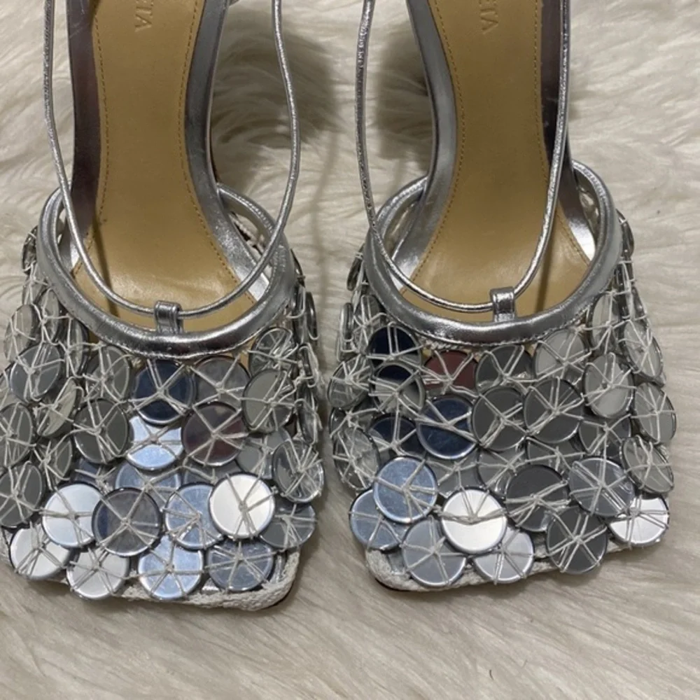 New Bottega Veneta Mirror stretch‎ sandals size 38EU
